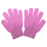 Maxbell 2 Pairs Exfoliating Bath Glove Shower Skin Care Scrubber Pads Rose Red Pink