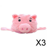 Maxbell 3xFunny Plush Pig Hat Cosplay Birthday Gift Women Girls Costume Holiday Party