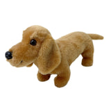Maxbell Dachshund Doll Creative Plush Animal Figures for New Year Girlfriend Holiday Light Brown