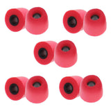 Maxbell 20 Pieces Noise Reduction Memory Foam Earbud Tips 4.9mm Medium Gray red