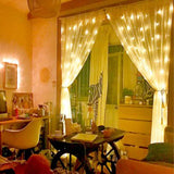 Maxbell 304 LED Curtain Light Fairy String Light Home Curtain Decor Lamp Warm White - Aladdin Shoppers