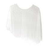 Maxbell Maxbell Wedding Shoulder Veil Shawl Photo Props Party Supplies Decoration Soft Tulle Ivory White