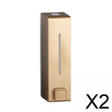 Maxbell 2x600ml Soap Dispenser Wall Mounted Bathroom Shower Shampoo Hotel  Gold