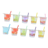 Maxbell 10x 1:12 Miniature Dollhouse Juice Drink Cups for Dollhouse Bars Living Room