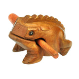 Maxbell Wood Frog Guiro Rasp Party Toy Gifts Shaker Musical Instruments Guiro Shaker 8x8cm