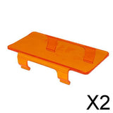 Maxbell 2xCar SUV Lens Cover Snap Housing for Straight Curved LED Light Amber