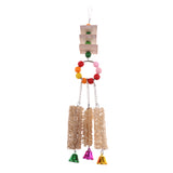 Maxbell Maxbell Funny Pet Bird Loofah Toys Parrot Cage Hanging Swing Chew Toy With Bell #3