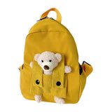 Maxbell Kids Backpack Zipper Closure Adorable Knapsack for Outdoor Backpacking Trips Yellow