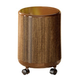 Maxbell Trash Can with Lid Round Stylish Waste Basket for Living Room Study Bathroom With Wheels