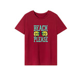 Maxbell Maxbell Women's T Shirt Summer Ladies Clothing Crew Neck Tee for Camping Travel Work L Red