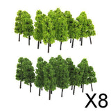 Maxbell 8xPagoda Trees Model Train Railroad Scenery 1:200 20pcs Dark and Light Green
