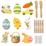 Maxbell Easter Hanging Ornaments Easter Bunny Hanging Sign for Garden Home Farmhouse