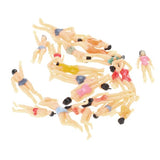 Maxbell 100 Painted Model Train Passenger +20 Beach Pool People Figures N Scale 1:150