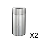 Maxbell 2xTea Coffee Sugar Jars Pasta Biscuits Storage Canisters Box 550ml 7.5x14.5cm