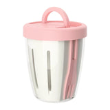 Maxbell Salad Cup with Fork Reusable Fruit Salad Storage Cup for Picnic Cereal Lunch Pink