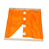 Maxbell Montessori Clothing Rack Toy Training Tool Educational Learning for Toddlers orange Botton