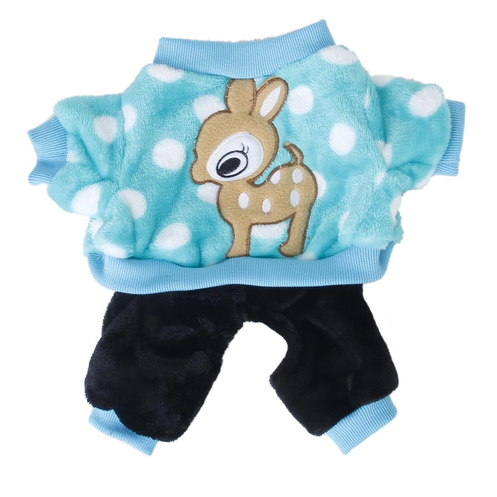 Maxbell Soft Comfortable Breathable Deer Pattern Dog Clothes Outfit Accessory Pet Supplies M	*