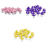 Maxbell Miniature Mushroom Mini Fairy Garden Craft Micro Decor Pink Purple Yellow