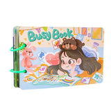 Maxbell Busy Sticker Book Homeschool Activities Learning Toy for Birthday Gifts Kids 12 Pages