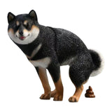 Maxbell Dog Figurine Creative Car Dashboard Decor for Bedroom Fireplace Cabinet Black