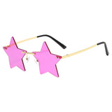 Maxbell 2 Pieces Star Sun Glasses for Men Women Personality Traveling Glasses