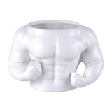 Maxbell Ceramic Mug Ornament Coffee Mug for Hot or Cold Drink Beverage Men White