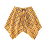 Maxbell Plaid Skirt Sturdy Women Novelty Half Body Spring Autumn Accessories Hip Hop Yellow