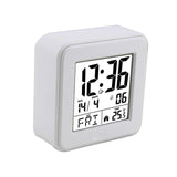 Maxbell Digital Alarm Clock Modern Mute Clock Table Clock for Office Bedside Kitchen white