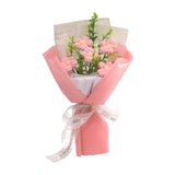 Maxbell Crochet Flower Bouquet Tabletop for Anniversary Photography Props Engagement Pink
