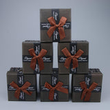 Maxbell 6pcs Paper Cardboard Jewelry Gift Box Watch Ring Earring Storage Case Coffee