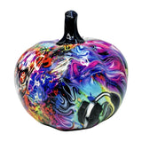 Maxbell Pumpkin Figurine Resin Mini Halloween Decor for Thanksgiving Tabletop Mantel S purple