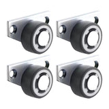 Maxbell 4 Pieces Casters Replacement Silent for Cabinet Wooden Gate Furniture Repair 1.25inch  wheel