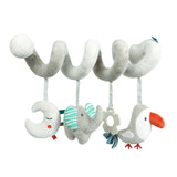 Baby Crib Hanging Rattle Cartoon Spiral Stroller Toy for Newborn Unique Gift elephant bird