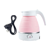 Maxbell Travel Folding Electric Kettle Adjustable Tea Pot for Brewing Coffee Camping Pink