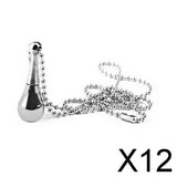 Maxbell 12xStainless Steel Bottle Cremation Ash Urn Memorial Pendant Necklace Silver