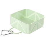 Maxbell Foldable Travel Dog Bowl Leakproof feed Food Bowl for Camping Hiking Walking green