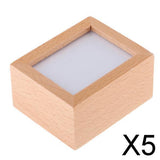Maxbell 5xWooden Photo Frame Music Box for Wedding Valentine Christmas Birthday Gift