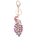 Maxbell Crystal Peacock Charm Keyring #1