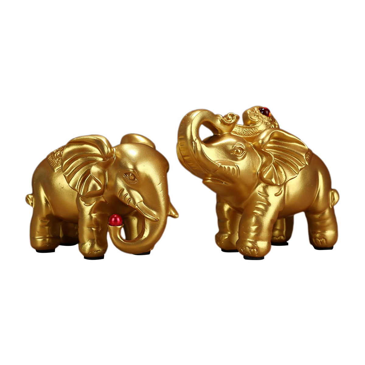Maxbell Maxbell Modern Elephant Figurines Crafts Artwork for Tabletop Shopwindow Living Room Aureate