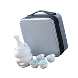 Maxbell Japanese Sake Set with Warmer Chinese Sake Set for Tea Party Home Restaurant white