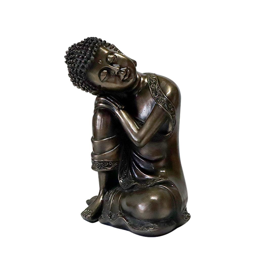 Maxbell Maxbell Buddha Statue Buddism Figurines Sculpture Zen Meditation Decoration Copper