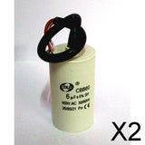 Maxbell 2xMotor Start Run Capacitor 450V 6UF CBB60