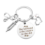Maxbell 4xNurse Keychain Celebration Handbag Bag Decoration Birthday Nursing Key Chain