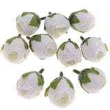 Silk Flower Head Buds DIY Craft Wedding Headband Clip Decor  White