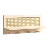 Maxbell Coat Rack with Shelf Coat Hook Entryway Coat Hanger for Kitchen Hallway Bags Wood  color