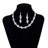 Maxbell Wedding Bridal Flower Girl Crystal Double Pearl Crown Tiara+Necklace Earring Set