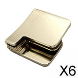 Maxbell 6xPants Clips for Waist Adjustable Pants Waist Clip Metal Pant Waist Tightener Golden