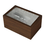Maxbell Wood Tissue Box Convenient Stylish Napkin Dispenser for Home Tabletop Office with Ripple