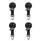 Maxbell 4 Pieces Shower Hooks Suction 360° Rotatable Camp Accessories for RV Camping
