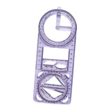Maxbell Multifunctional Geometric Ruler Template Ruler for Teacher Writing Studying Style B